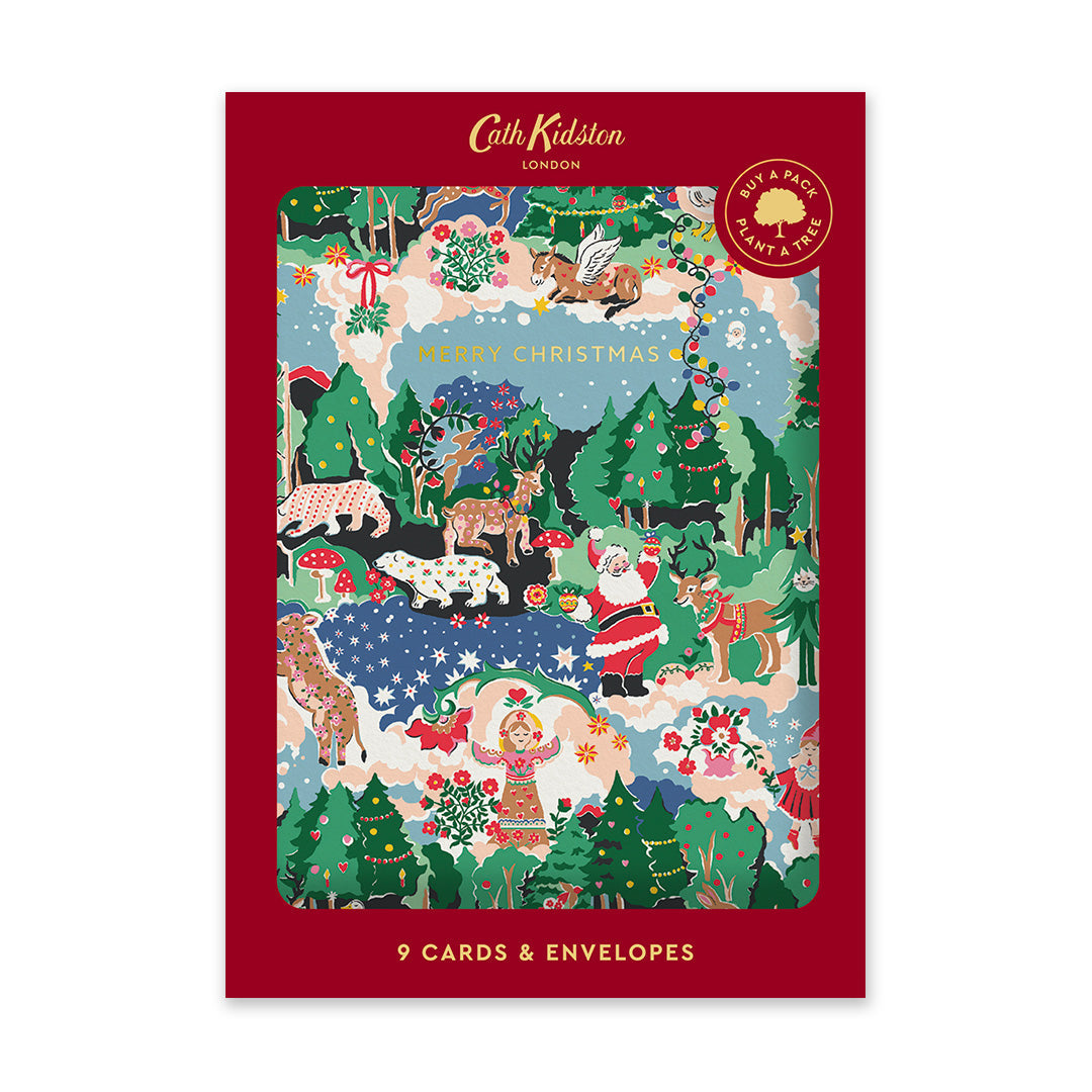Pack of 9 Cath Kidston Christmas Cards - Christmas Legends