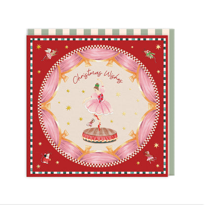 Cath Kidston x 3 Nutcracker Designs Greeting Card Square (Pack of 9)