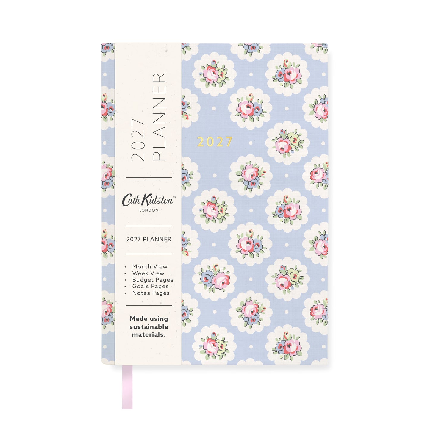 2027 Rose and Spots Blue A6 Diary
