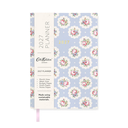 2027 Rose and Spots Blue A6 Diary