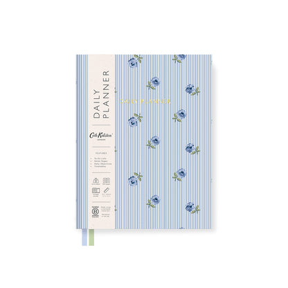Blue Stripe Floral B6 Fabric Daily Planner