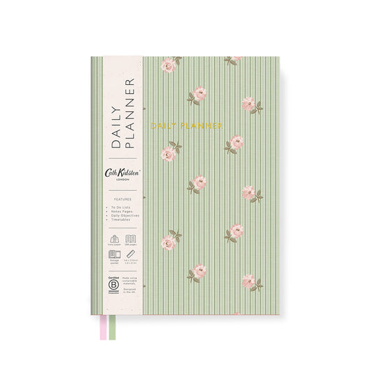 Roses and Stripes A5 Fabric Daily Planner