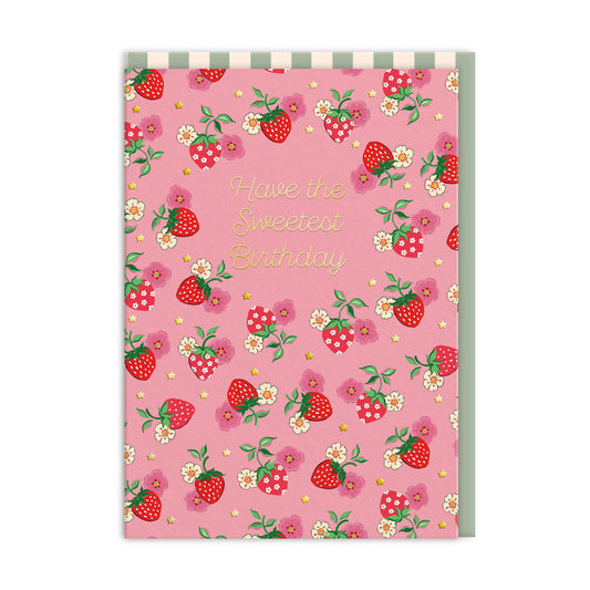 Sweetest Strawberry Birthday Card