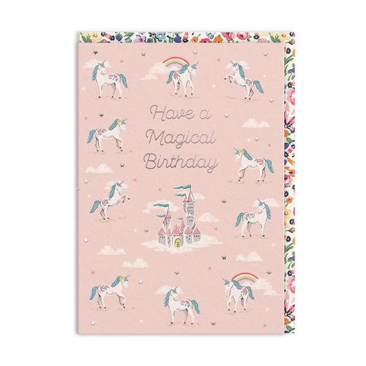 Unicorns Magical Birthday Card