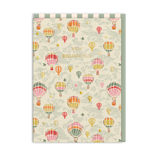 Hot Air Balloons New Beginnings Greeting Card