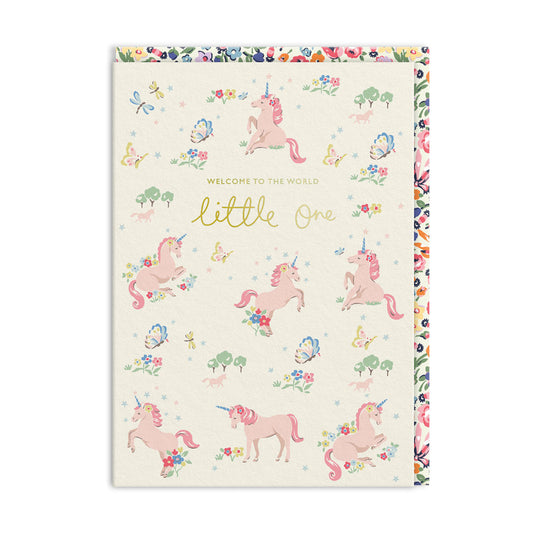 Hello Little One Unicorn Greeting Card