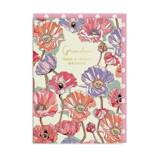 Poppy Repeat Grandma Birthday Card