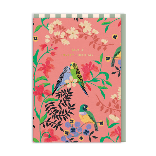 Have a Lovely Birthday Summer Birds Greeting Card