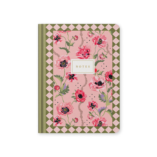 Pink Poppies Premium Hardback Notebook (B6)