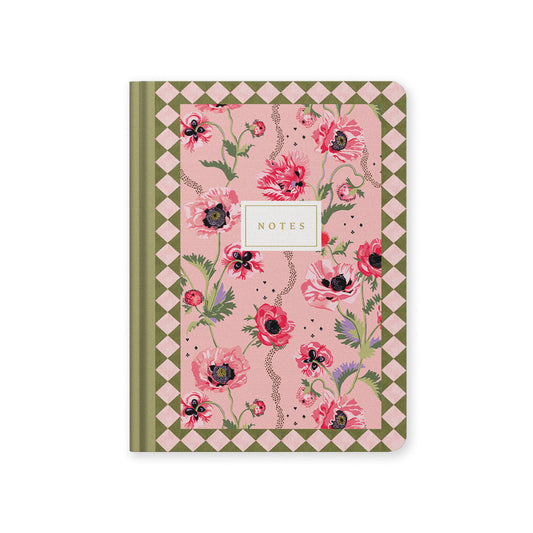 Pink Poppies B6 Hardback Notebook