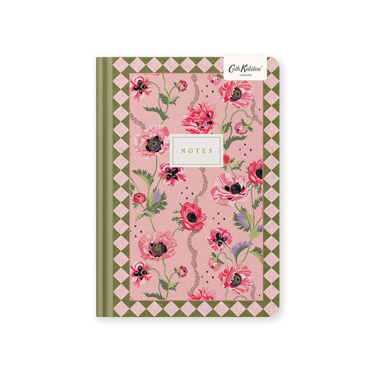 Pink Poppies A5 Premium Hardback Notebook
