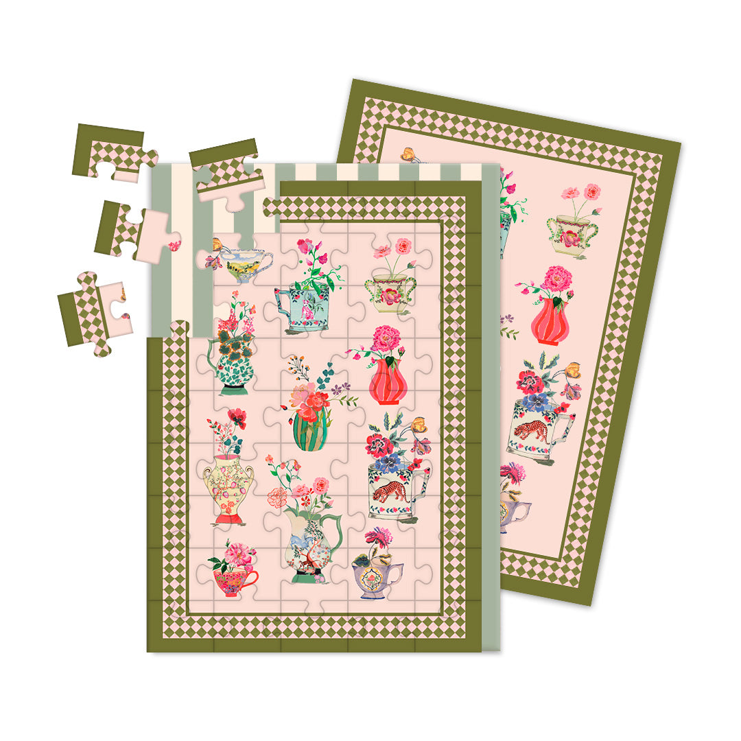 Vases Jigsaw Greeting Card