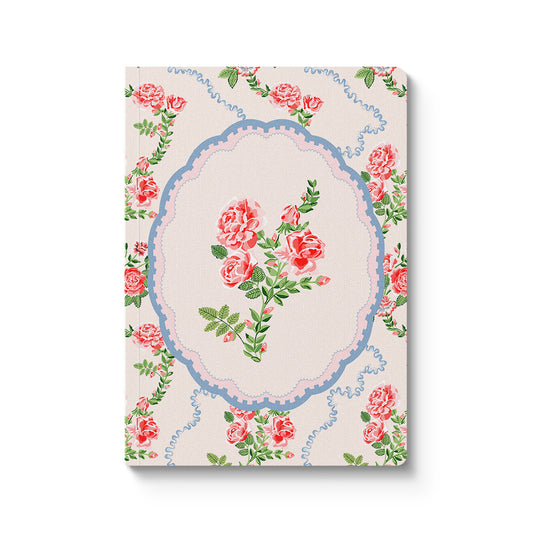 Rose Flutter Vignette Premium Perfect Bound Notebook (A5)