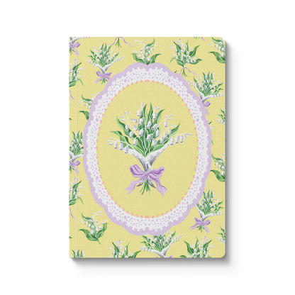 Yellow Lily of The Valley Vignette A5 Premium Paperback Notebook