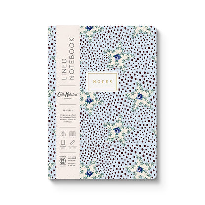 Blue Rose Dots A5 Premium Paperback Notebook