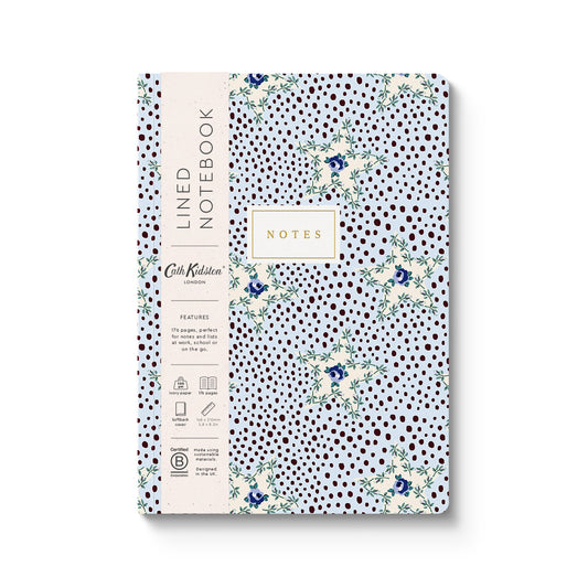 Blue Rose Dots A5 Premium Paperback Notebook