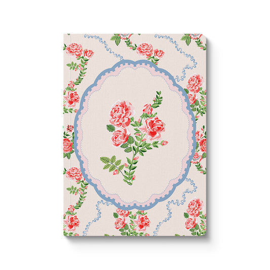 Rose Flutter Vignette Premium Perfect Bound Notebook (A6)