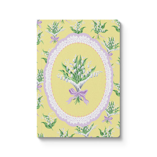 Yellow Lily of The Valley Vignette Premium Perfect Bound Notebook (A6)
