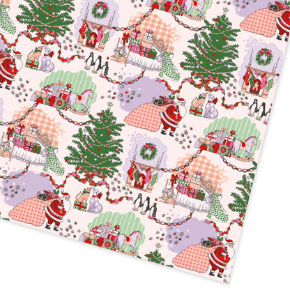 Holly and Roses Roll Wrap