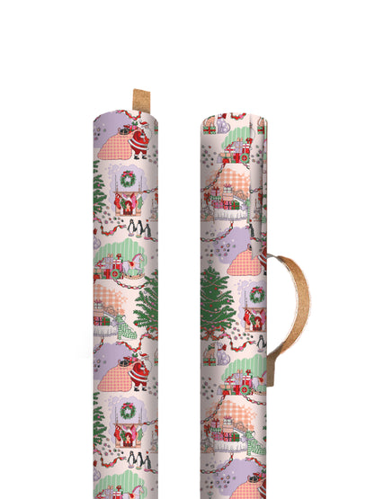 Holly and Roses Roll Wrap