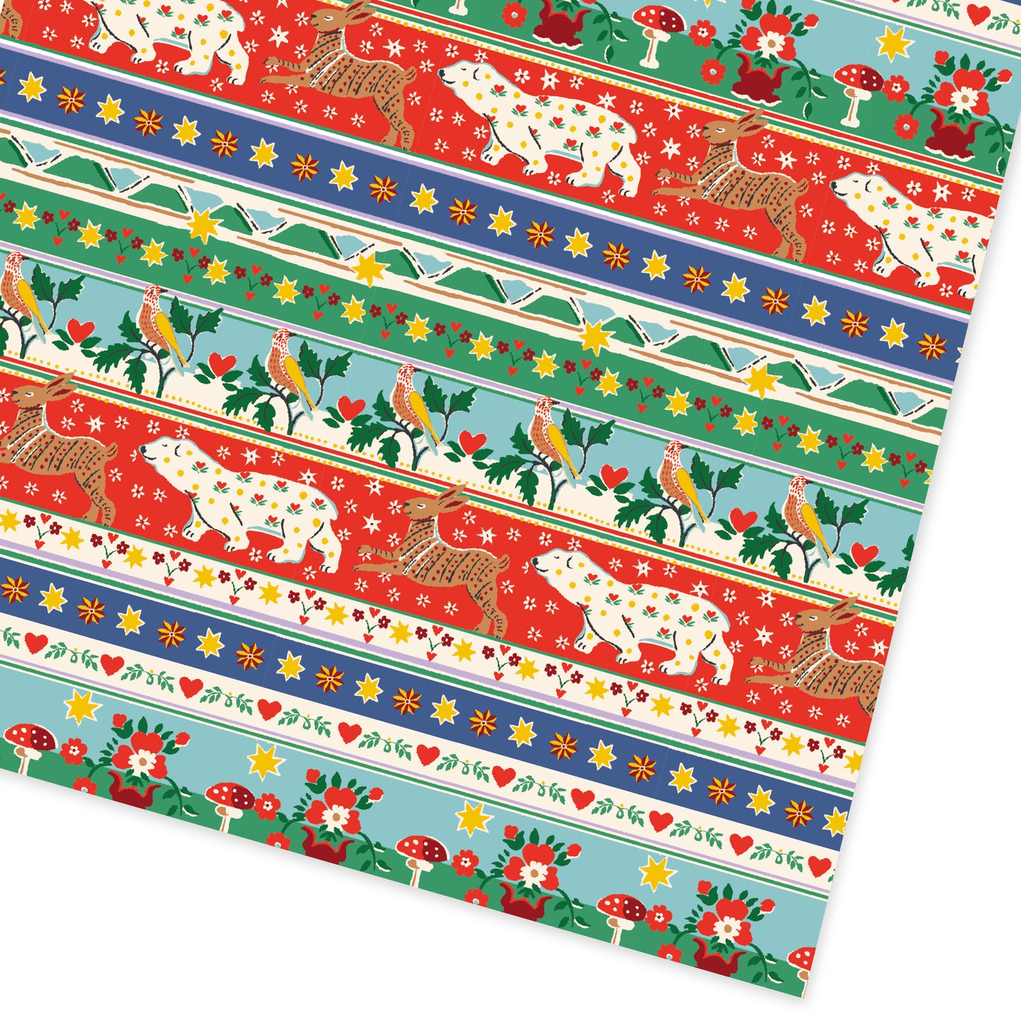 Festive Animal Stripe Roll Wrap