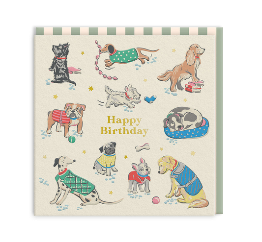 Dogs Mini Square Greeting Card