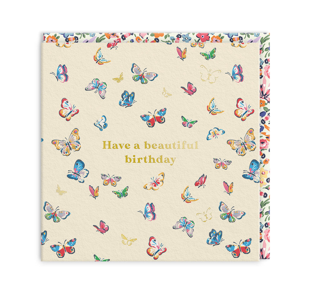 Butterflies Mini Square Greeting Card