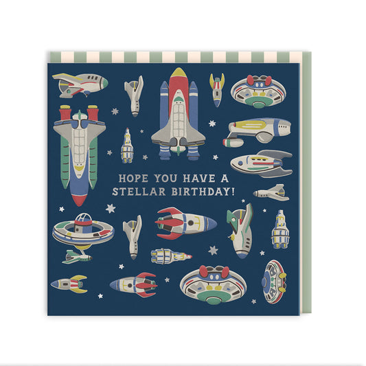 Space Mini Square Greeting Card
