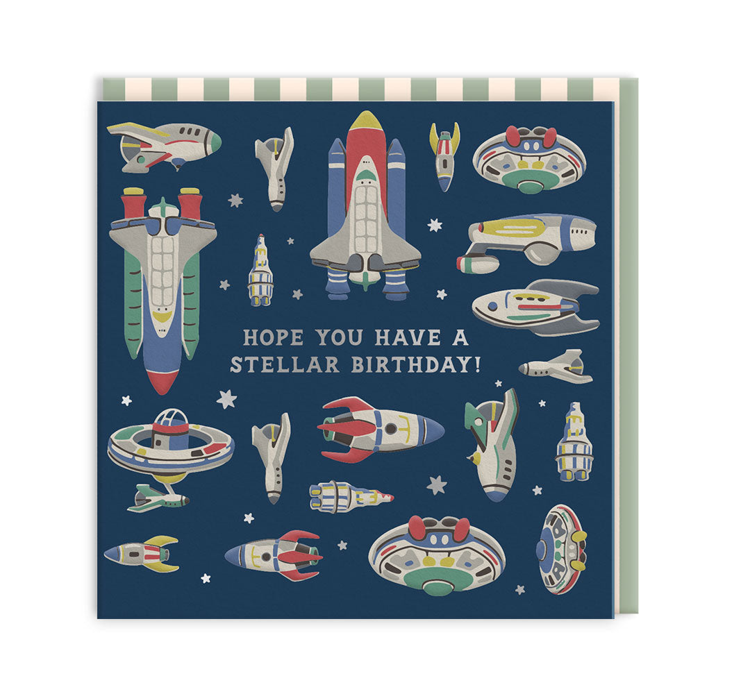 Space Mini Square Greeting Card