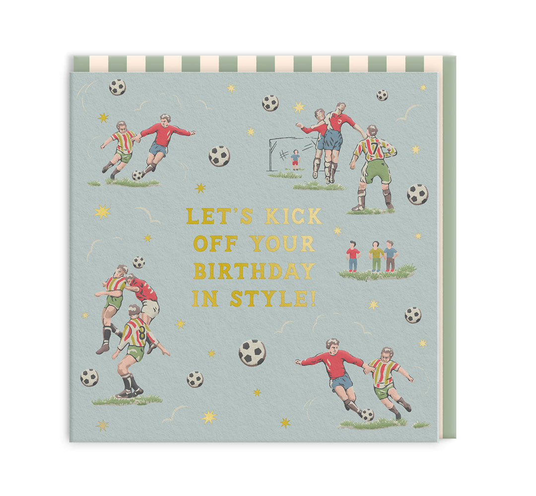 Birthday in Style Mini Square Greeting Card