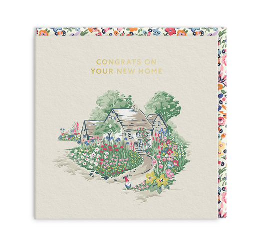 New Home Garden Mini Square Greeting Card