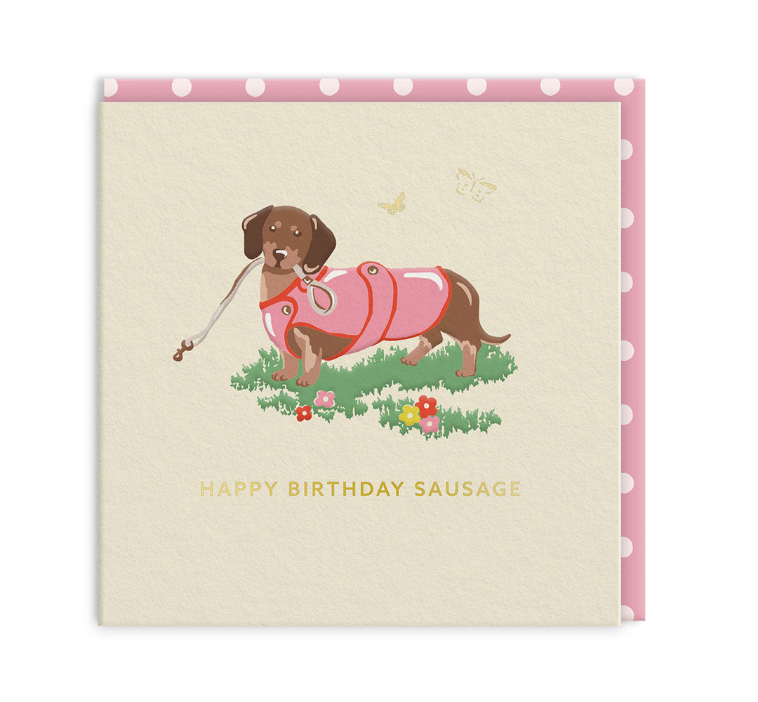 Dachshund Mini Square Greeting Card