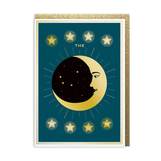 Over The Moon Greeting Card