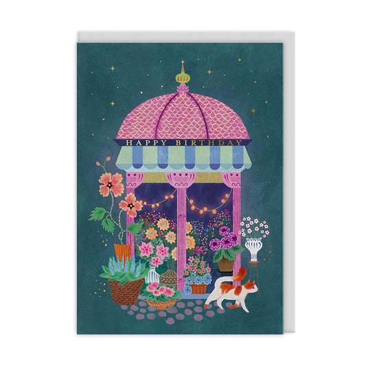Flower Market Greeting Card