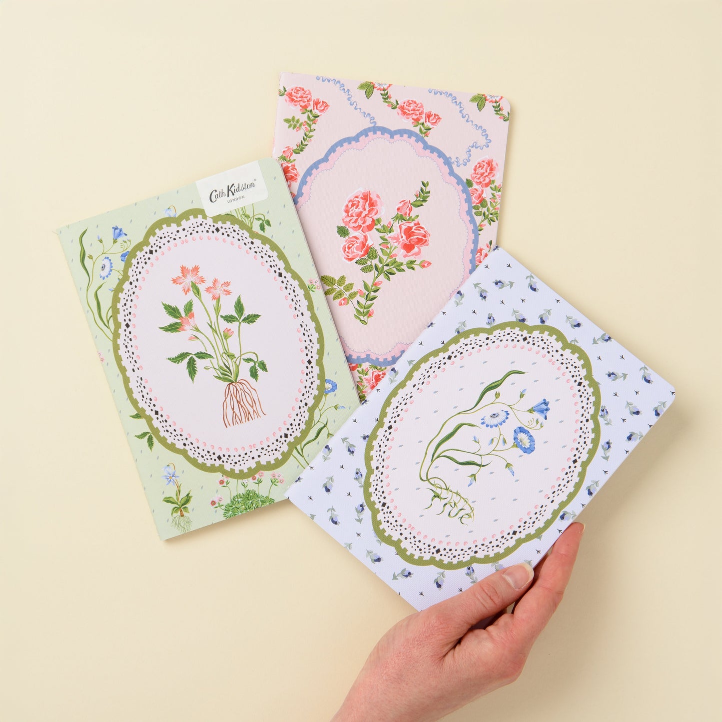 Floral Vignette | 3x Stitched B6 Notebook Set