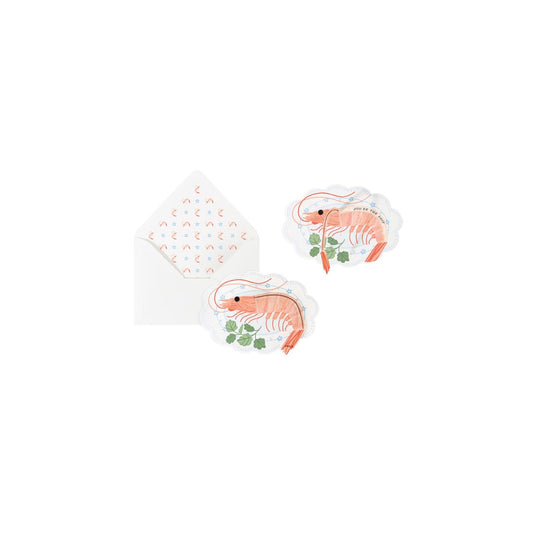 Shrimp 3D Layered Greeting Card