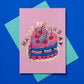 Heart Cake Birthday Card