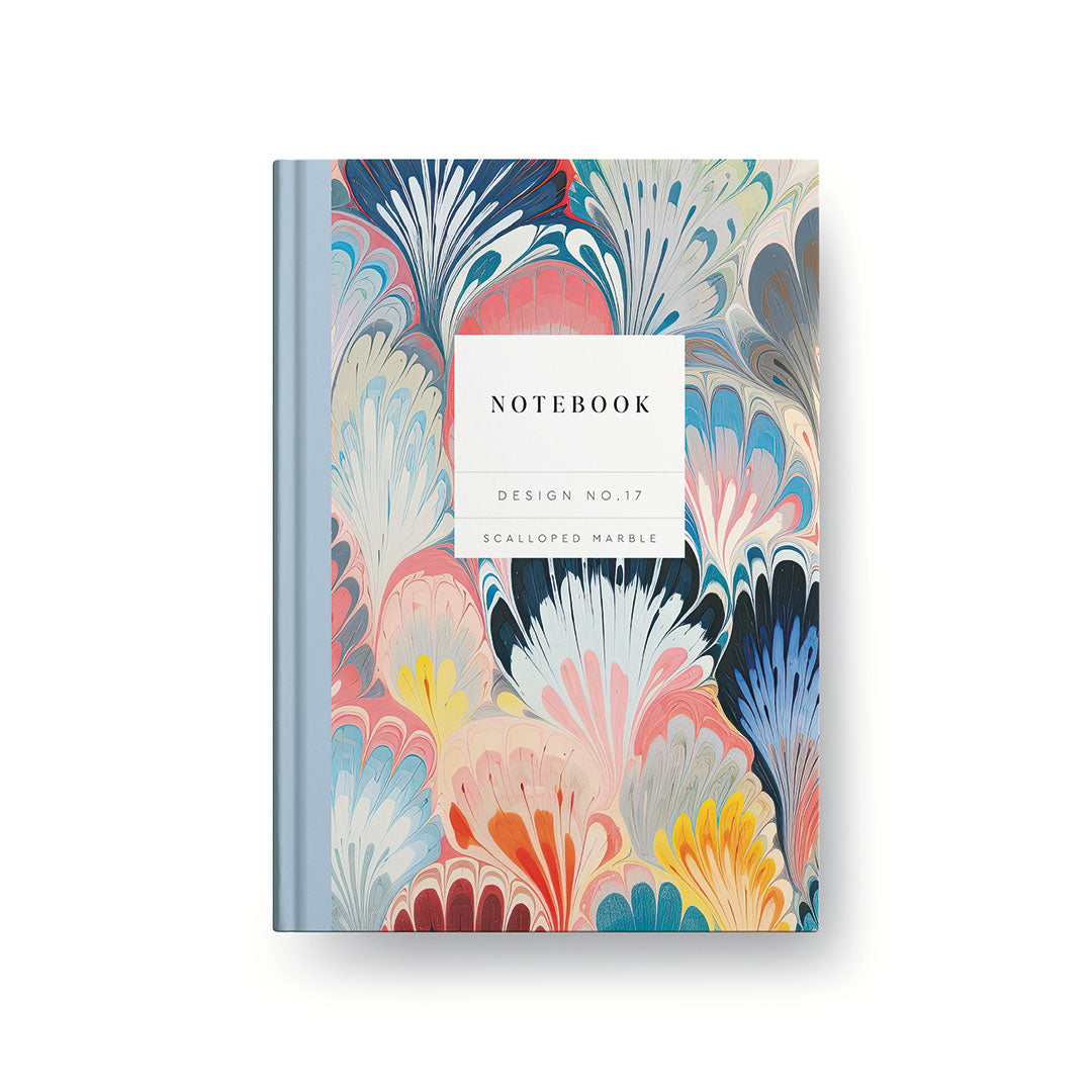 Design No.17 Scalloped Marble Hardback Notebook