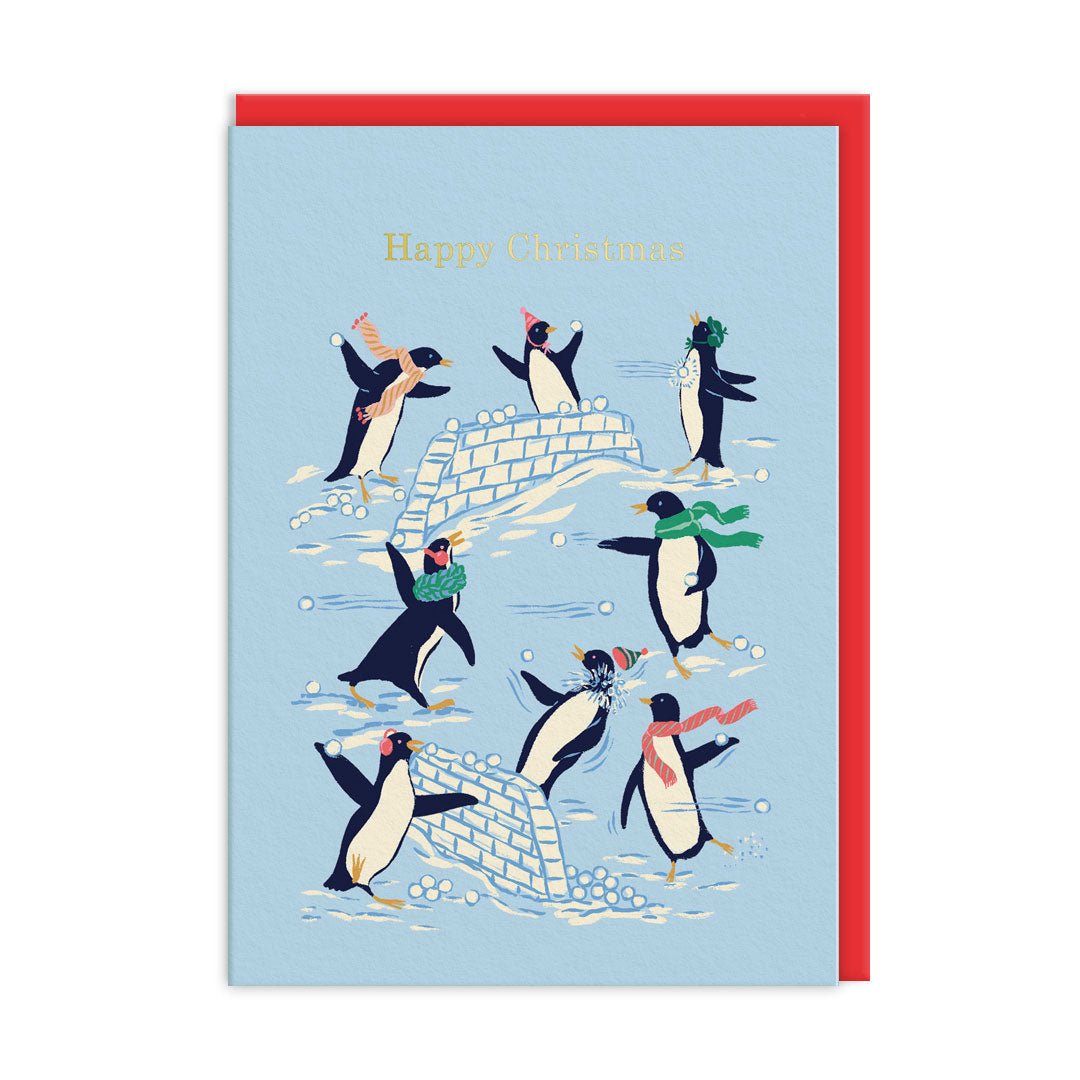 Penguin, Polar Bear, Seals Christmas Card Set (9 pack)