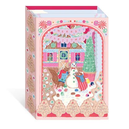 Merry Chrismas Gingerbread House 3D Greeting Card