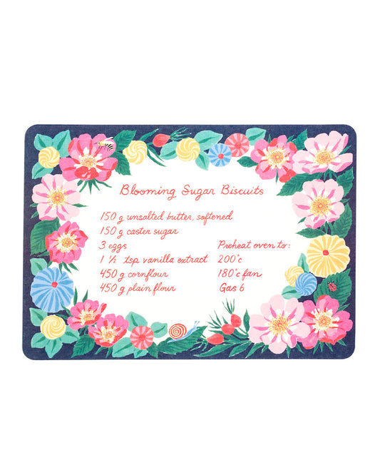 A Floral Bake Sugar Biscuit Postcard
