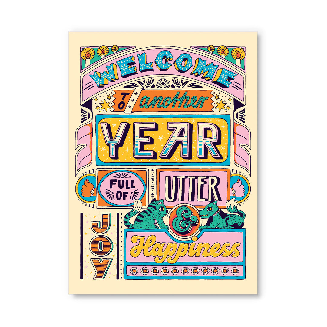 Another Year - Happiness Postcard