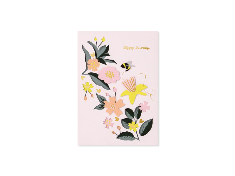 Floral Birthday 3D Pop Up Greeting Card
