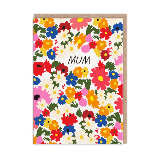 Mum Flowers Greeting Card