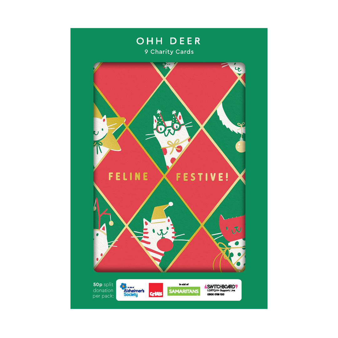 Hello! Lucky x3 Charity Christmas Cards (Pack of 9)