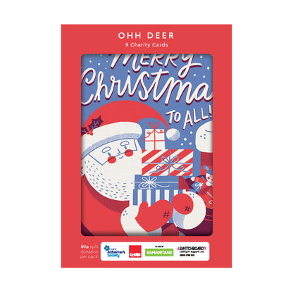 Hello! Lucky Season's x3 Charity Christmas Cards (Pack of 9)