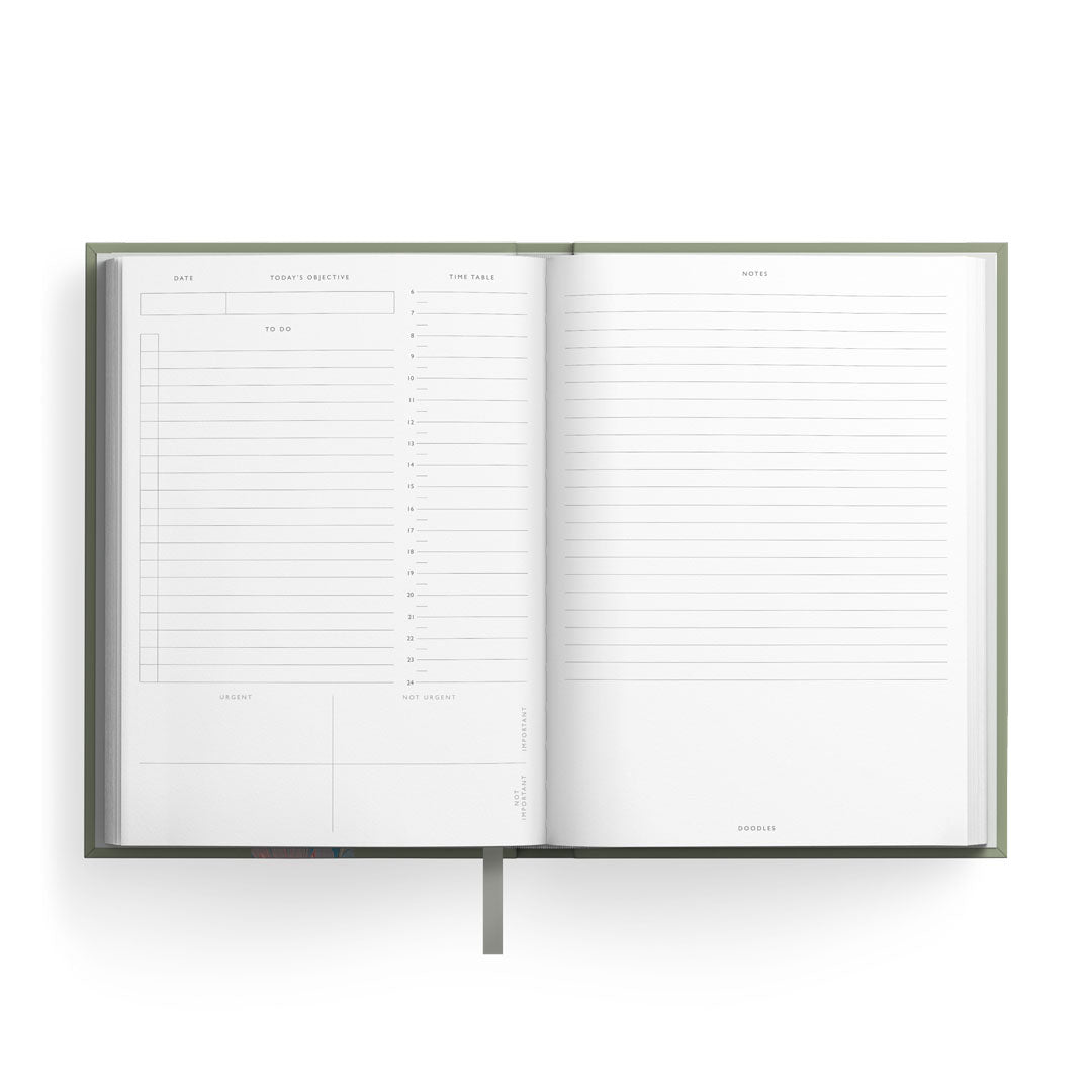 Leaves A5 Fabric Daily Planner