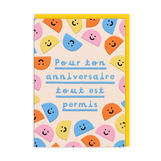 Pour Ton Anniversaire Bundle Of Joy Greeting Card
