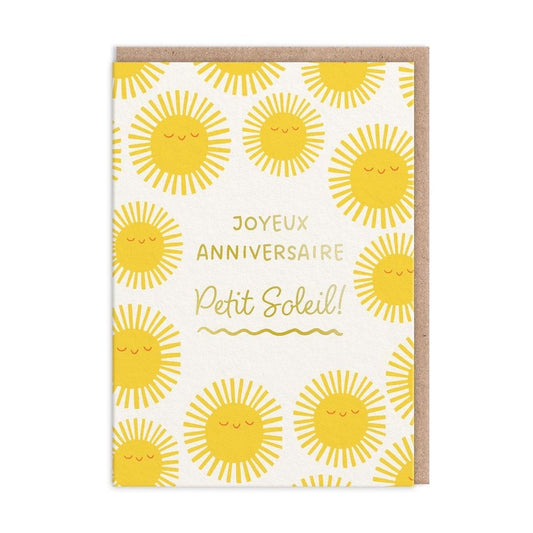 Joyeux Anniversaire Petit Soleil Mum Sunshine Greeting Card