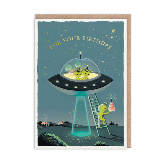 Aliens Birthday Card